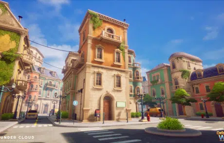 The main view of the Western City assets package in stylized style