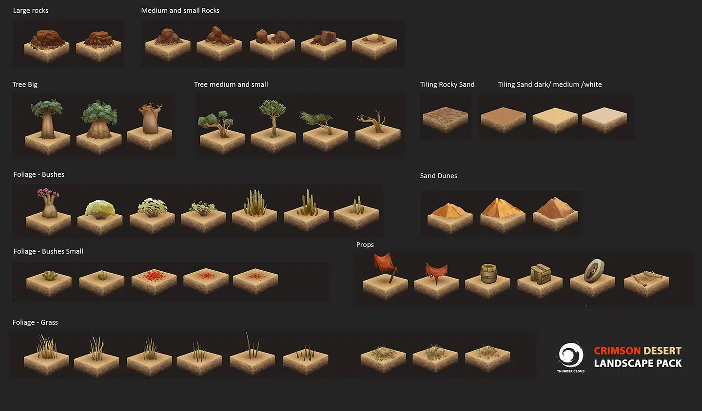 3D Asset Crimson Desert pack