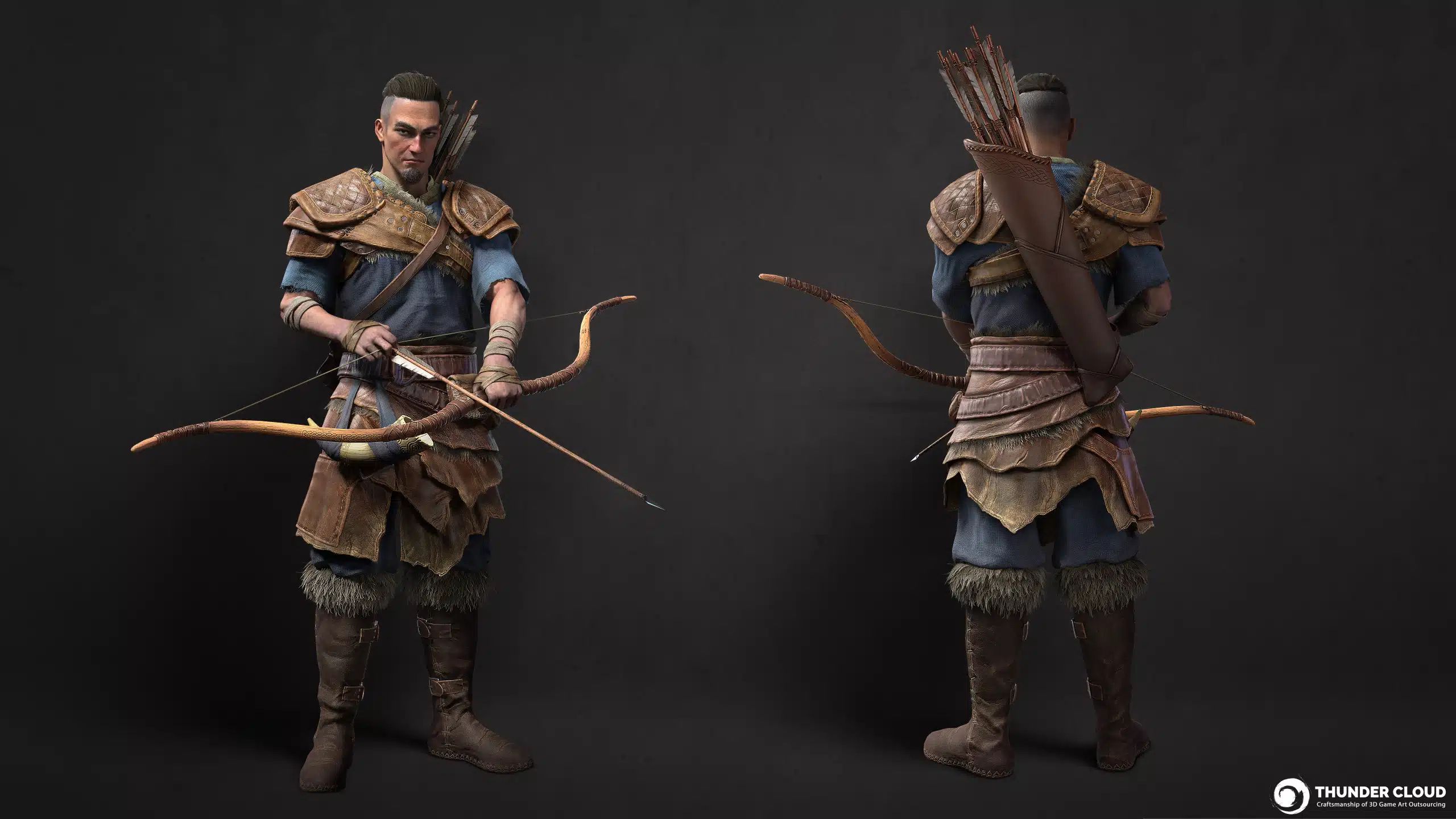 3D Character Model AA+ Viking set
