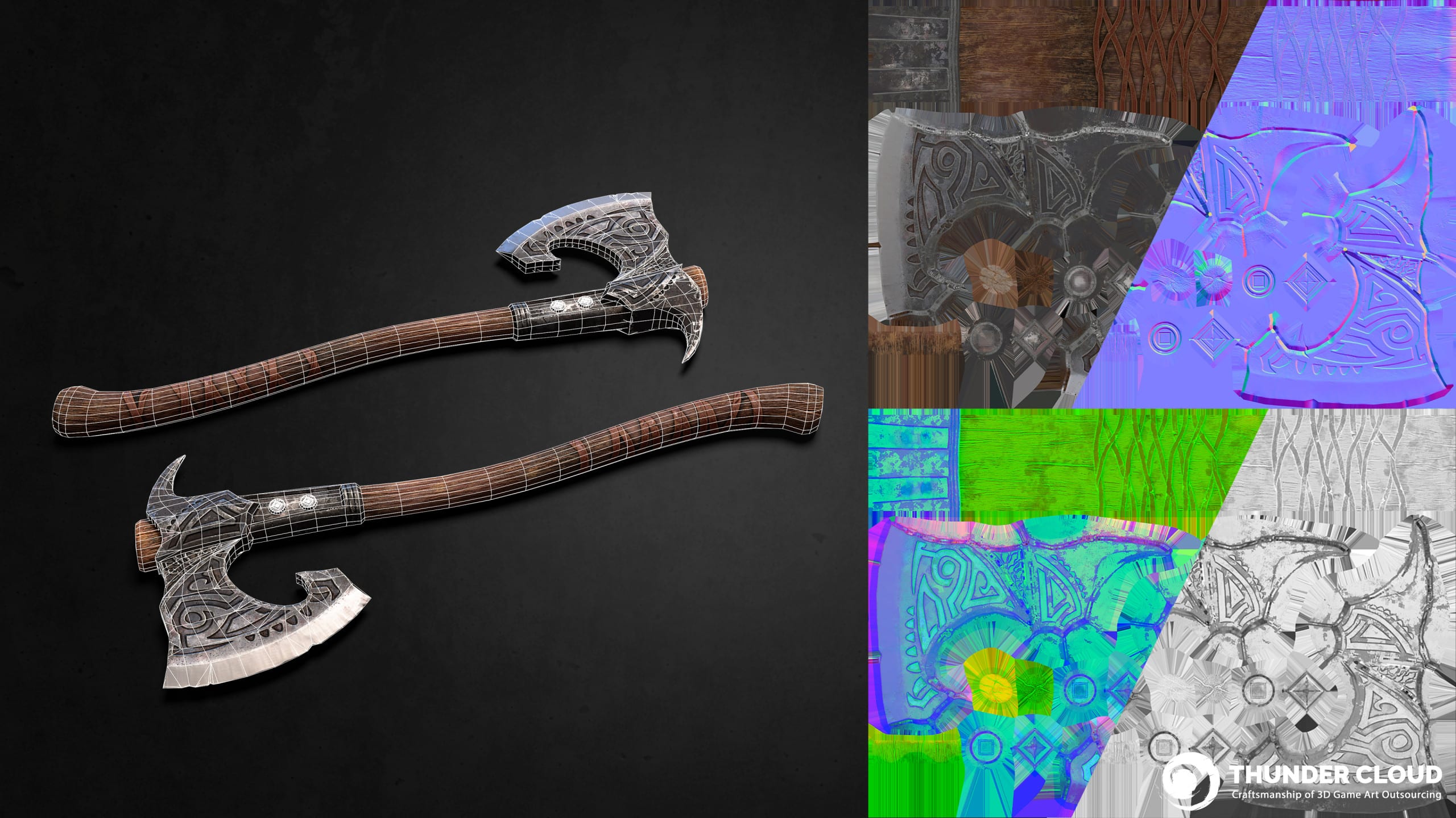 Axe_Showcase_SPIMG 3D Weapon AA+ Viking set