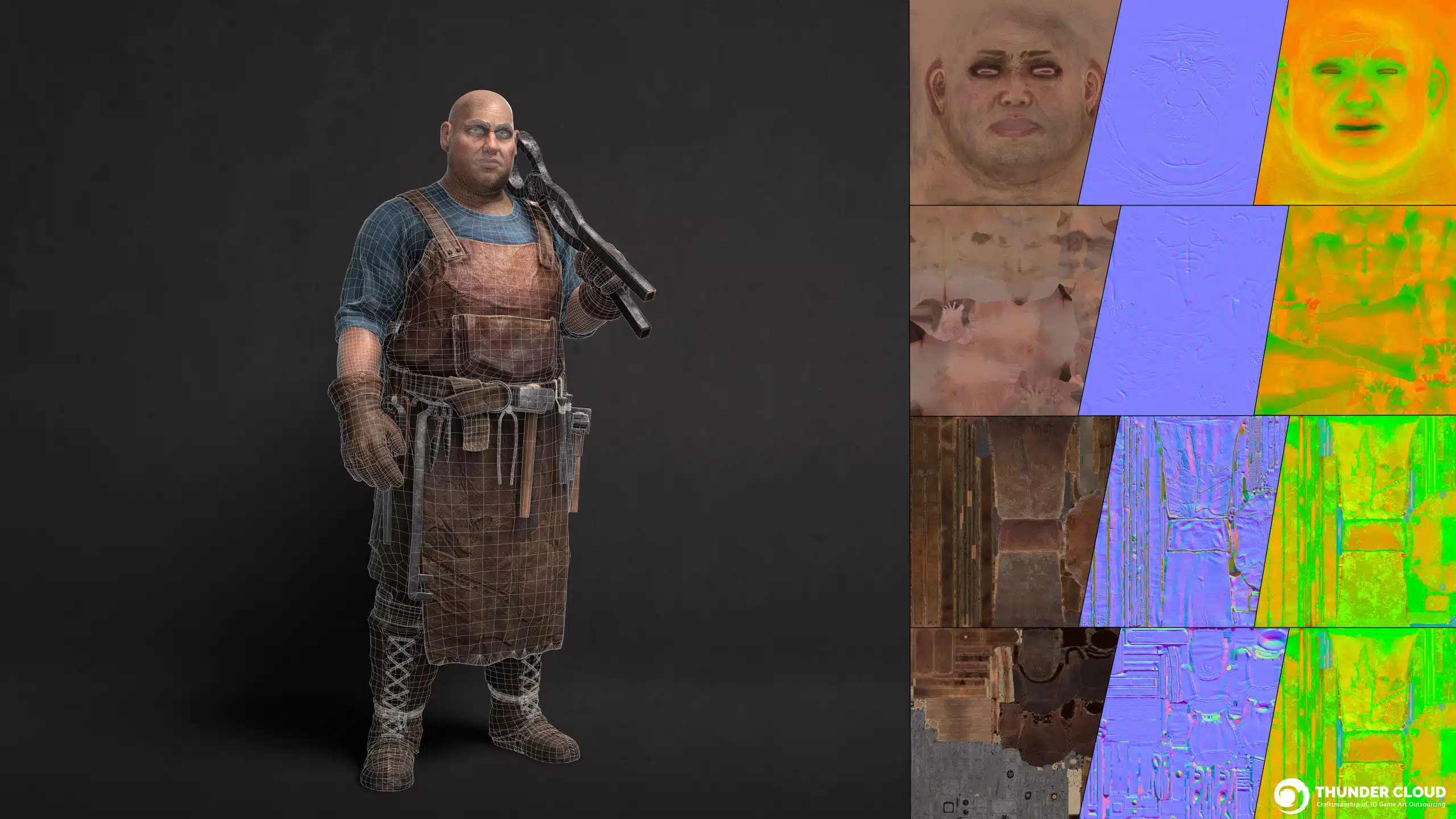 3D Character Model AA+ Viking set