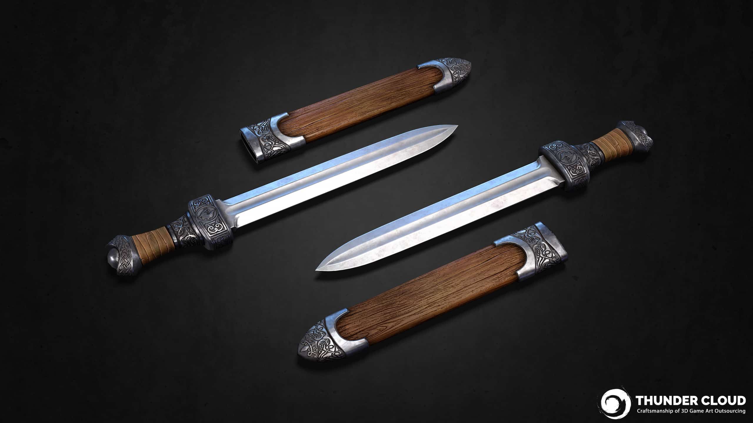 3D Weapon AA+ Viking set