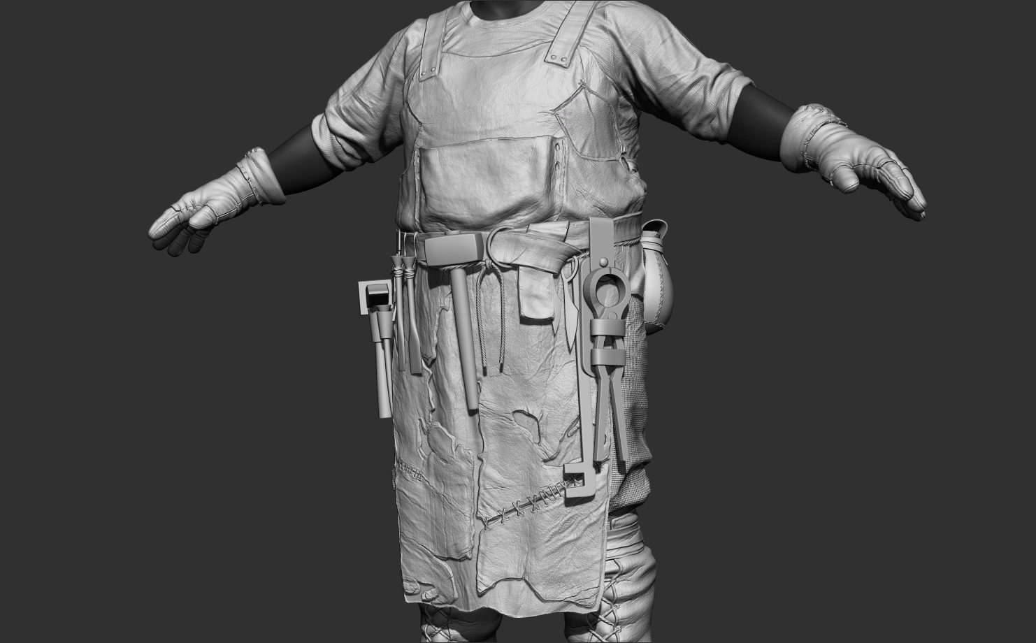 The Blacksmith’s apron is entirely made of leather