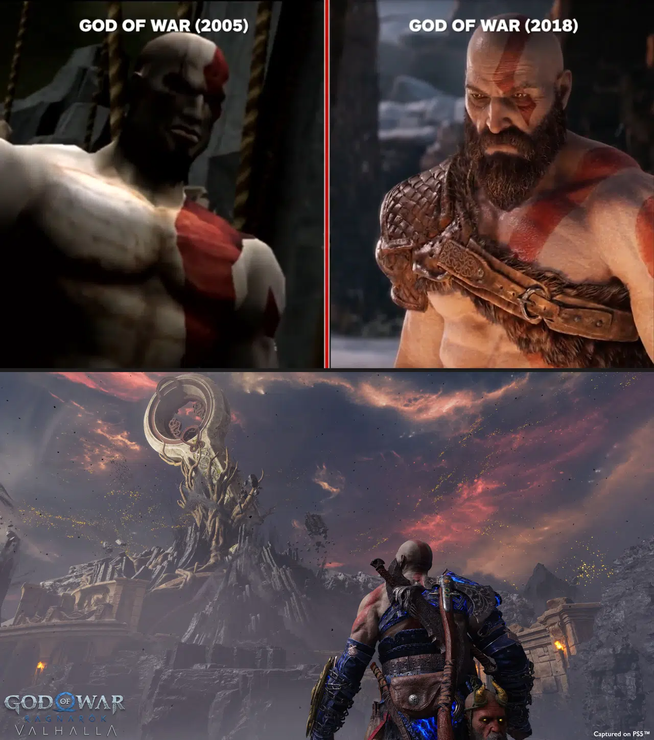 The Development of Graphics in God of War Over 13 Years. 