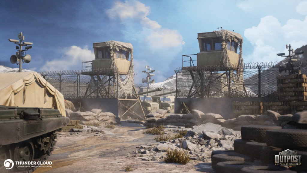 Outpost Military Realistic 3d environment modelling
