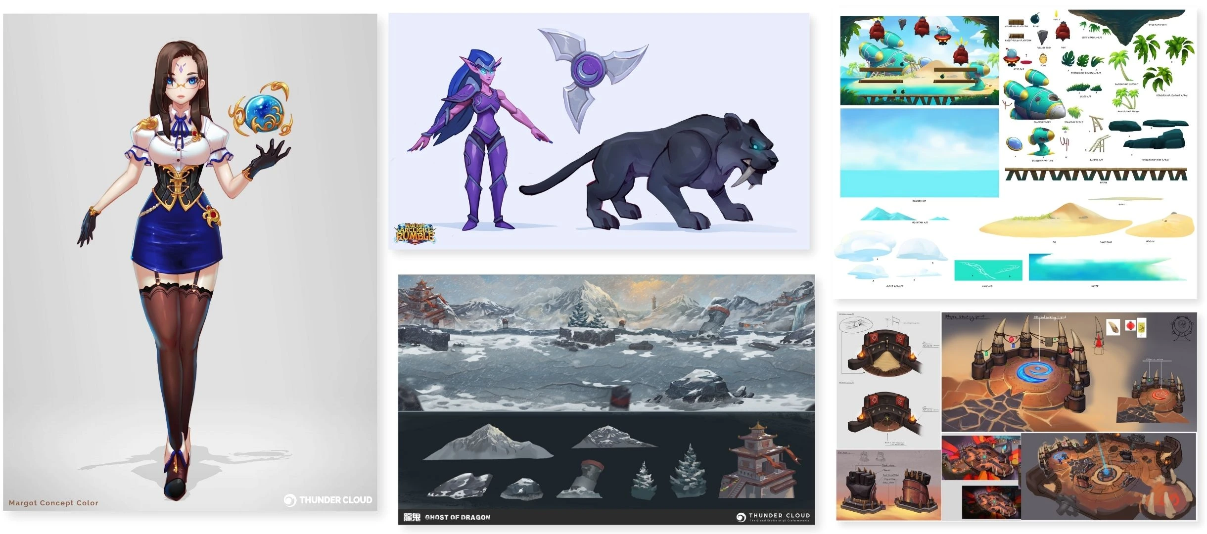 2d game art and concept by thunder cloud studio