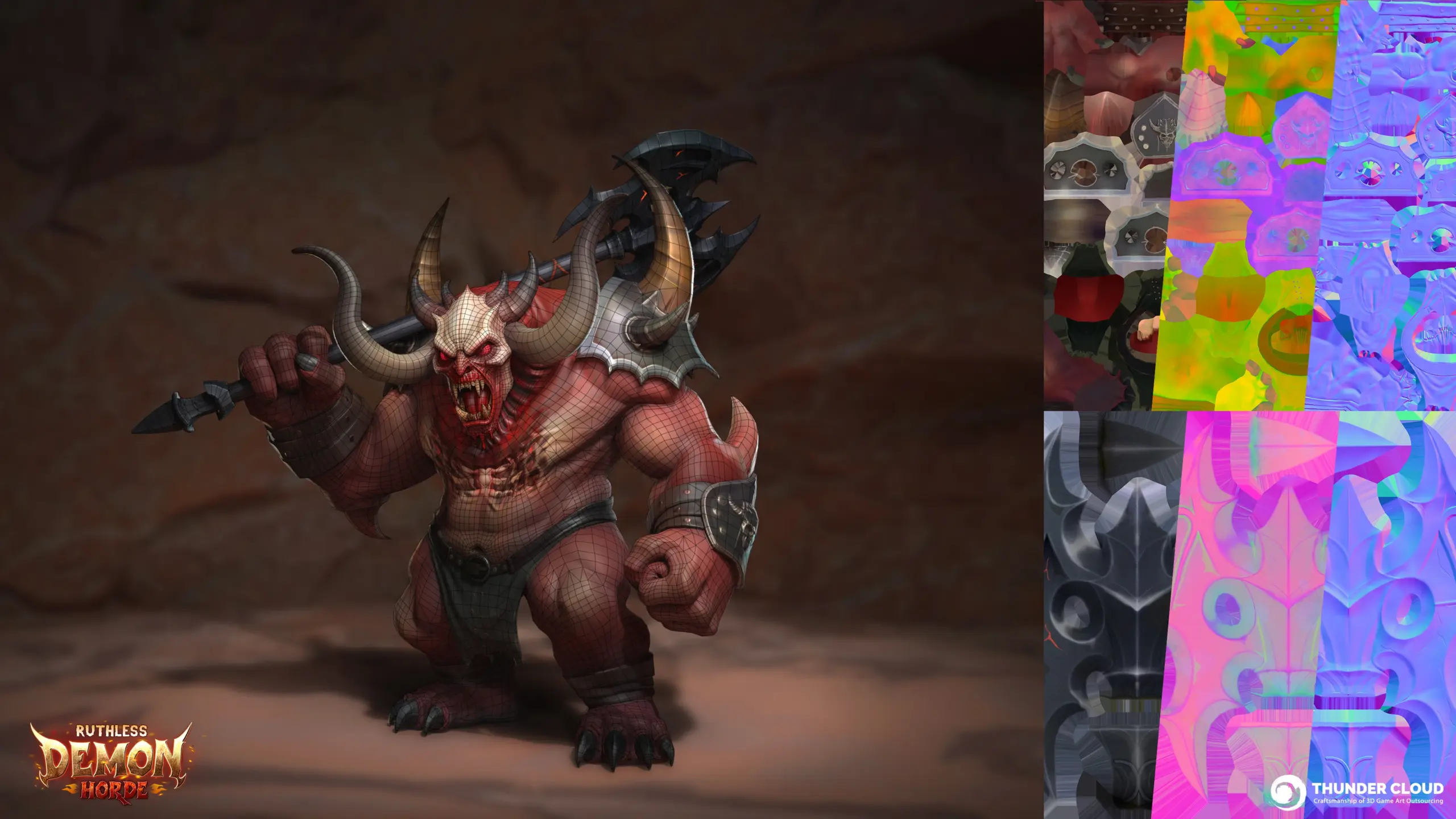 Demon Beast - 3D Stylized Character - L0D texture