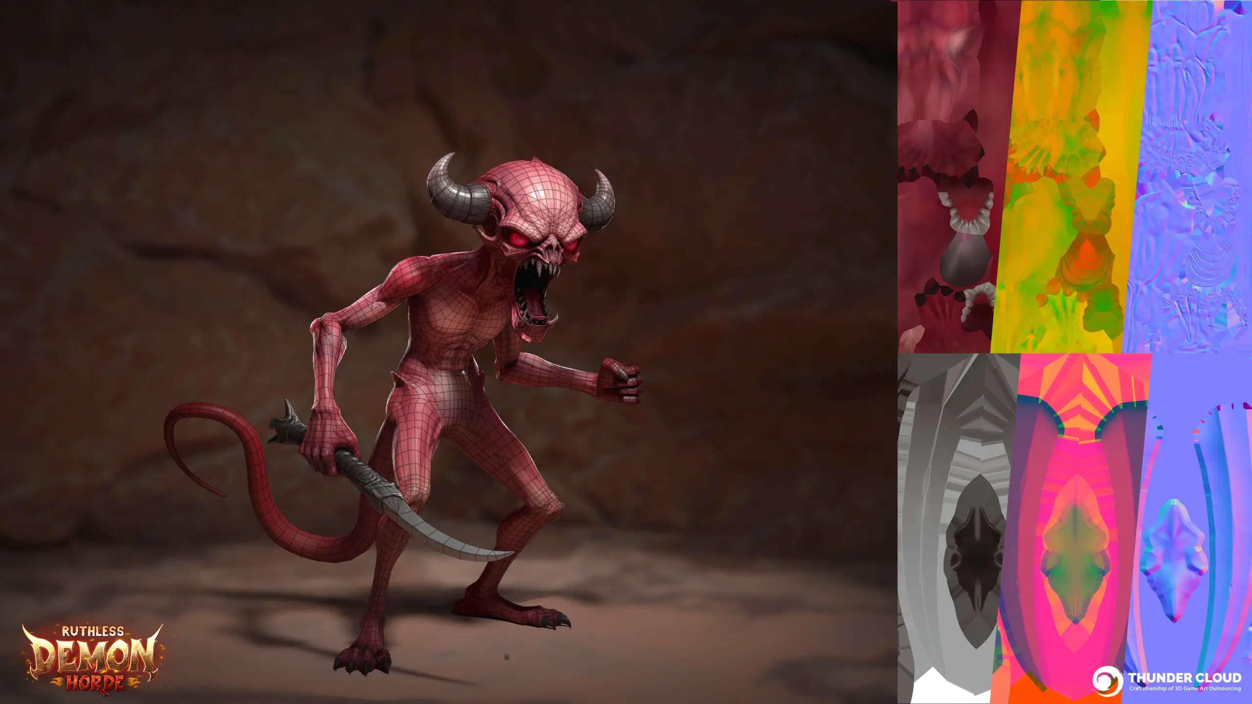 Demon Lessor - 3D Stylized Character - L0D texture