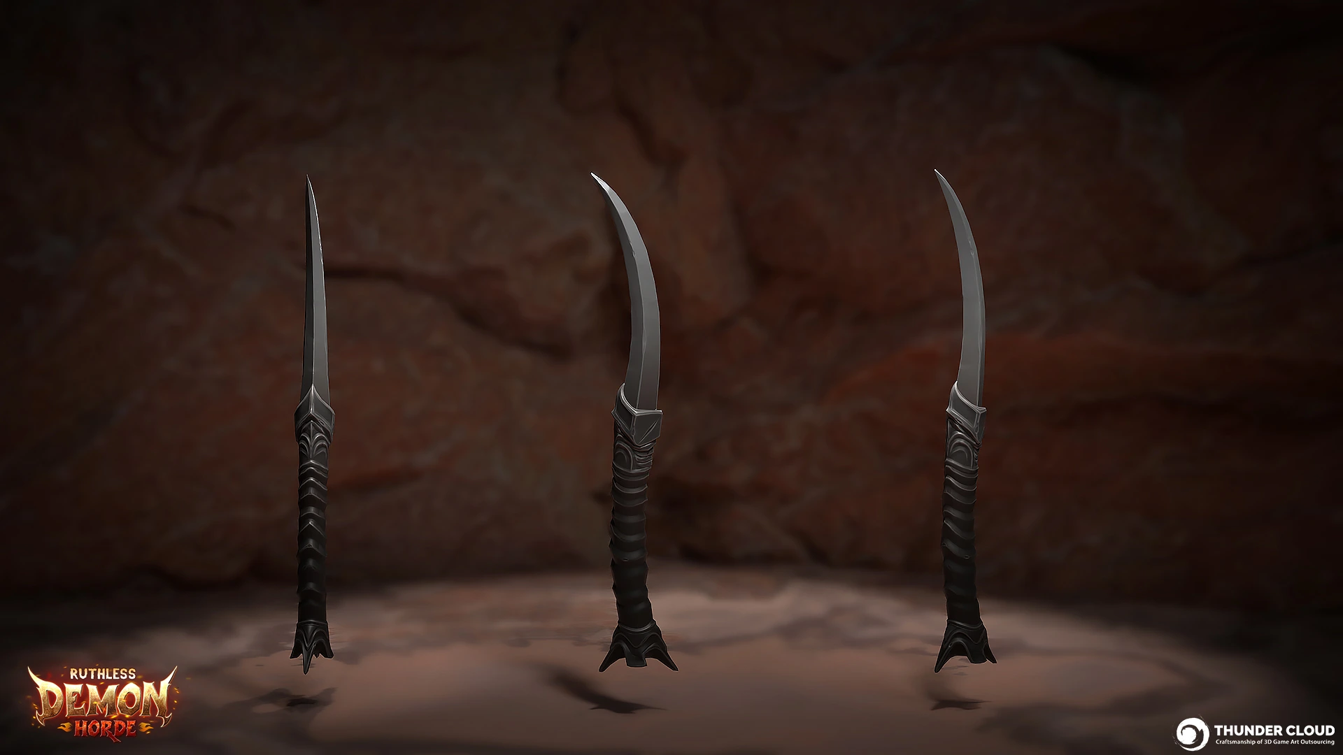 Demon Lessor 3D Game Weapon - game asset