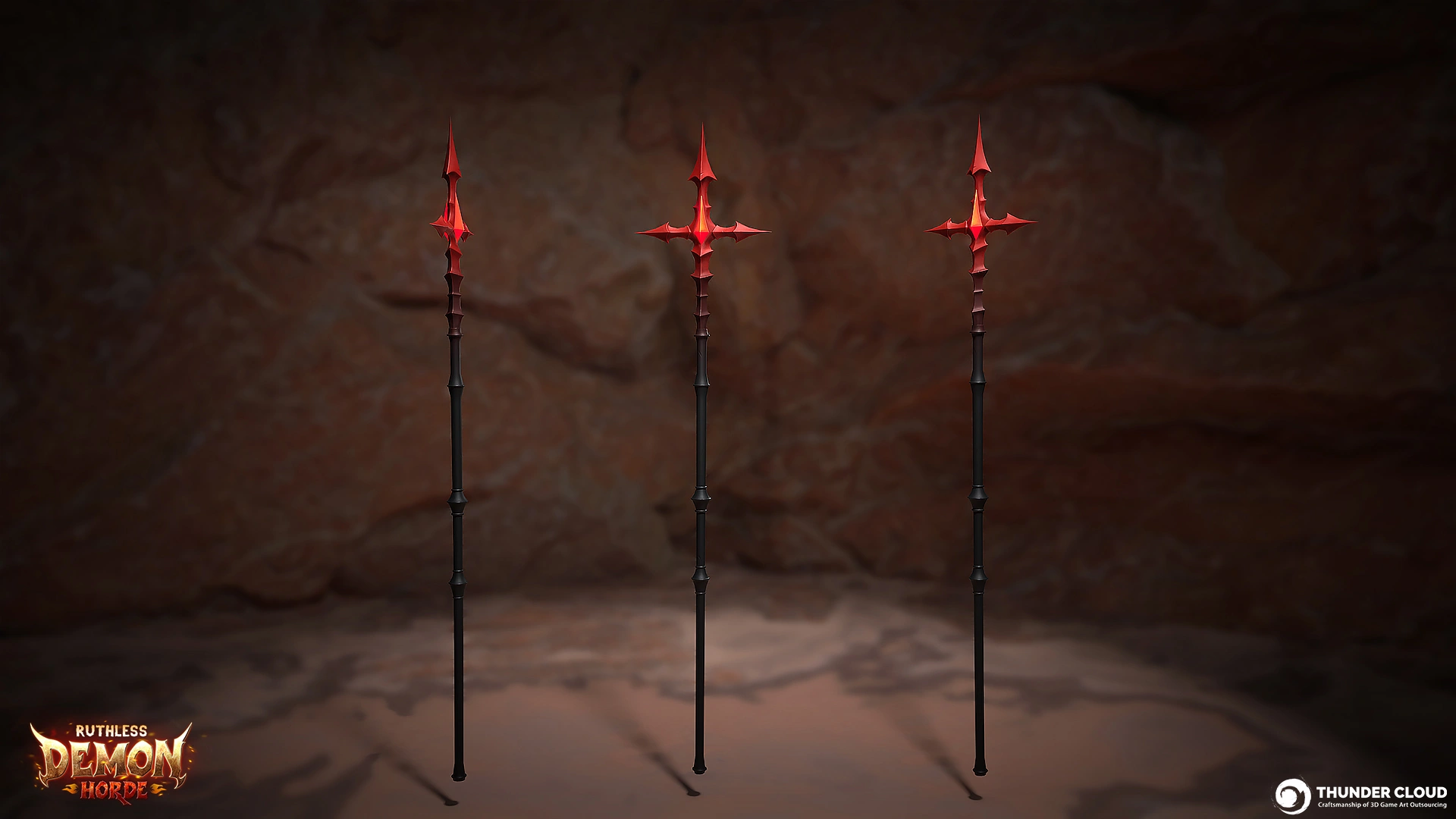 Demon Warlock 3D Game Weapon - game asset