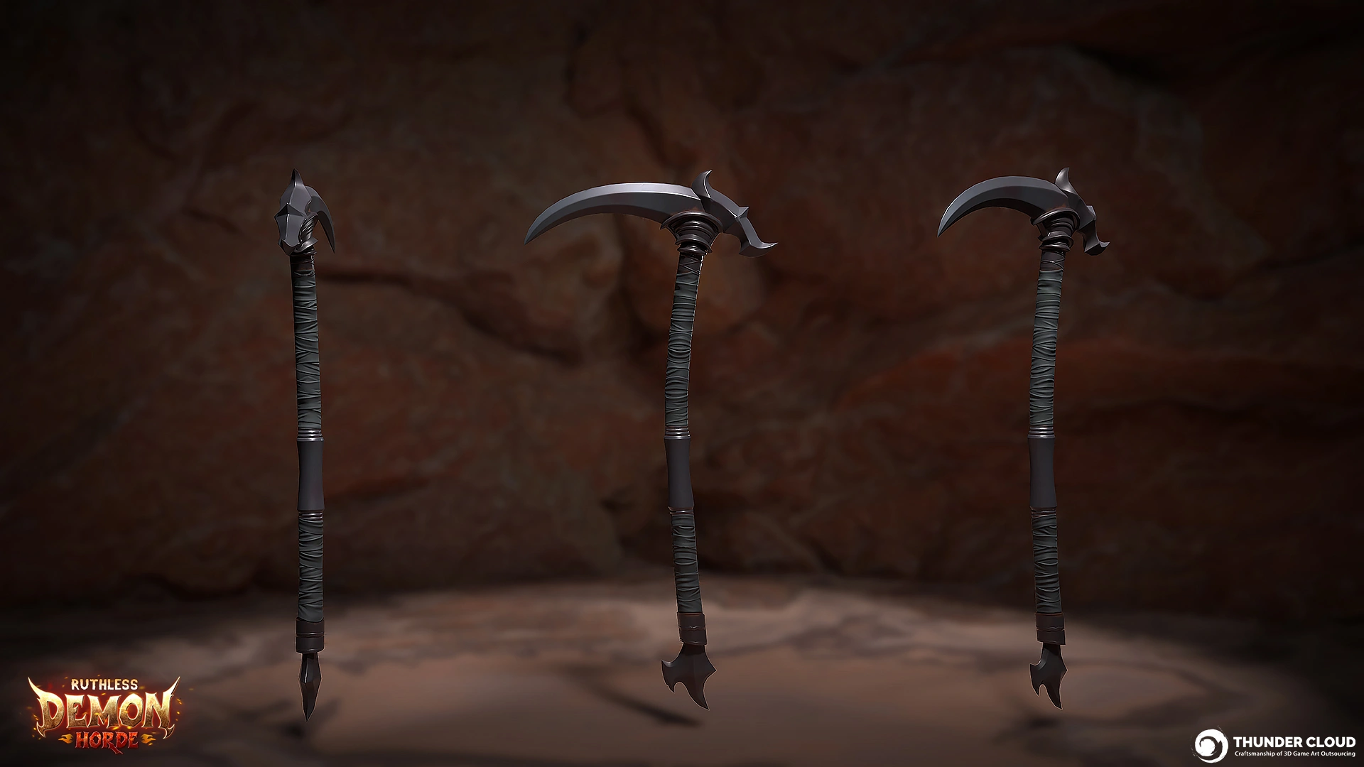Demon Warrior 3D Game Weapon - game asset