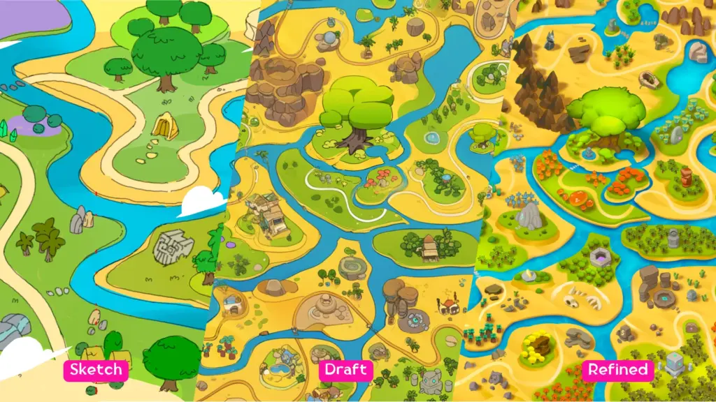 2D Game Environment Illustration